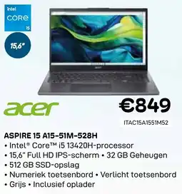CompuDeals Acer Aspire 15 A15-51M-528H aanbieding