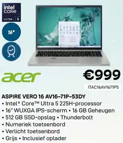 CompuDeals Acer Aspire Vero 16 AV16-71P-53DY aanbieding