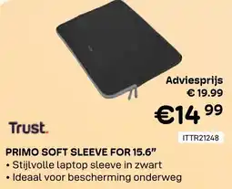 CompuDeals Trust. Primo Soft Sleeve for 15,6" aanbieding