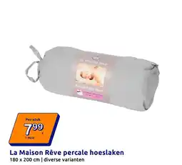 Action La Maison Rêve percale hoeslaken aanbieding