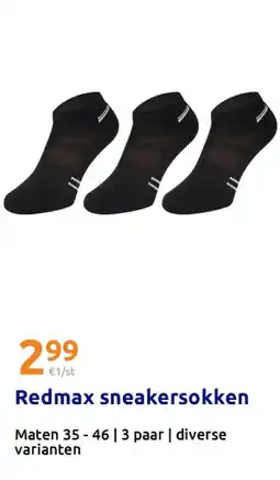 Action Redmax sneakersokken aanbieding