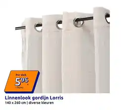 Action Linnenlook gordijn Lorris aanbieding