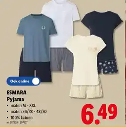 Lidl Esmara pyjama aanbieding