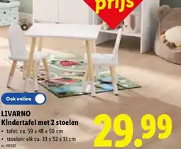 Lidl Livarno Kindertafel met 2 stoelen aanbieding