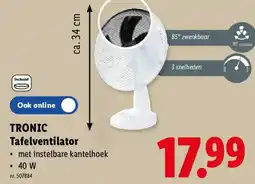 Lidl Tronic Tafelventilator aanbieding