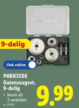 Lidl Parkside gatenzaagset, 9-delig aanbieding