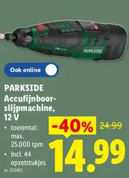 Lidl Parkside accu fijnboorslijpmachine, aanbieding