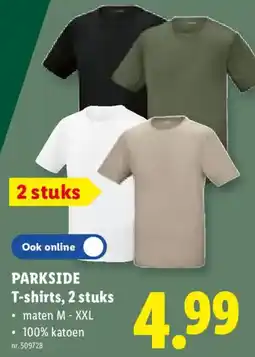 Lidl Parkside t-shirts aanbieding