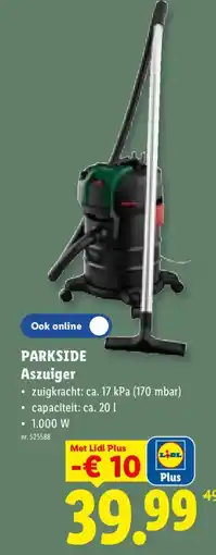 Lidl Parkside Aszuiger aanbieding