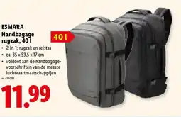 Lidl Esmara handbagage rugzak aanbieding