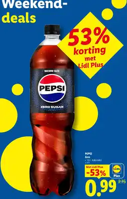 Lidl Pepsi zero aanbieding
