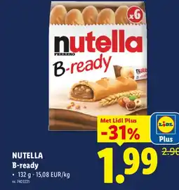 Lidl Nutella B-ready aanbieding