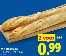 Lidl Wit stokbrood aanbieding