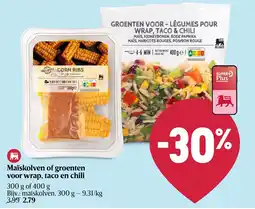 Delhaize Maïskolven of groenten voor wrap, taco en chili aanbieding