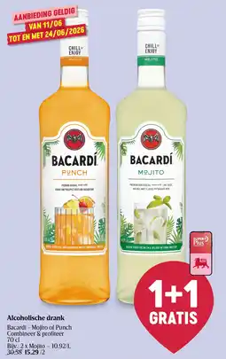 Delhaize Bacardi Mojito of Punch Alcoholische drank aanbieding