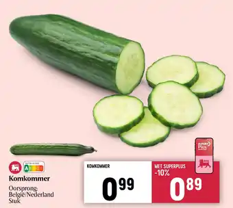 Delhaize Komkommer aanbieding