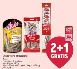 Delhaize Aoste Droge worst of snacking aanbieding