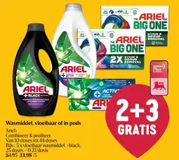 Delhaize Ariel+ Wasmiddel, vloeibaar of in pods aanbieding