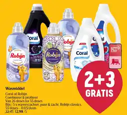 Delhaize Coral of Robijn Wasmiddel aanbieding