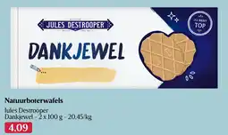Delhaize Jules Destrooper Natuurboterwafels aanbieding