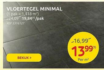 Brico Vloertegel Minimal aanbieding