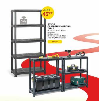 Brico Opbergrek Working Table aanbieding