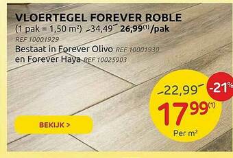Brico Vloertegel Forever Roble aanbieding