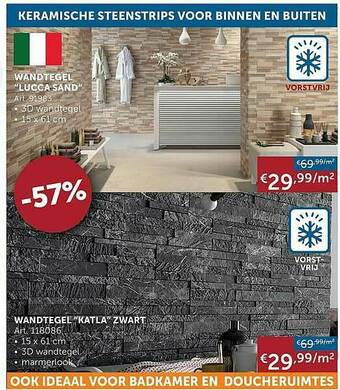 Zelfbouwmarkt Wandtegel aanbieding