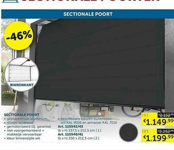 Zelfbouwmarkt Sectionale Poort aanbieding