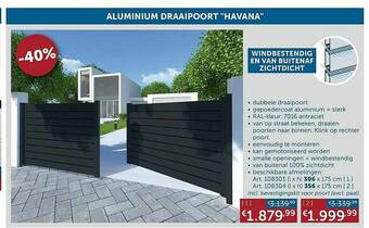 Zelfbouwmarkt Aluminium Draaipoort aanbieding