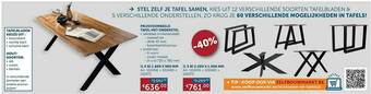 Zelfbouwmarkt Tafel Met Onderstel aanbieding