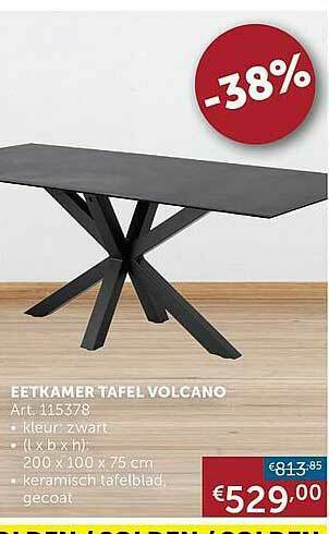 Zelfbouwmarkt Eetkamer Tafel Volcano aanbieding