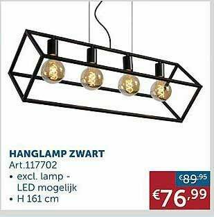 Zelfbouwmarkt Hanglamp Zwart aanbieding