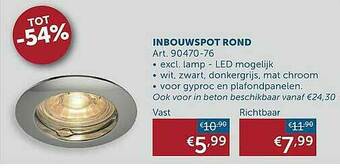 Zelfbouwmarkt Inbouwspot Rond aanbieding