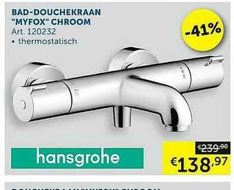 Zelfbouwmarkt Bad Douchekraan Myfox Chroom aanbieding
