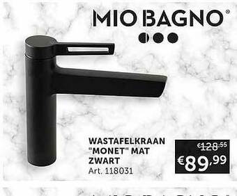 Zelfbouwmarkt Wastafelkraan Monet Mat Zwart aanbieding