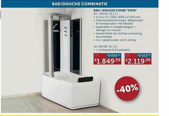Zelfbouwmarkt Bad Douche Combinatie aanbieding