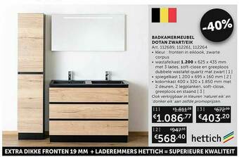 Zelfbouwmarkt Badkamermeubel Dotan aanbieding