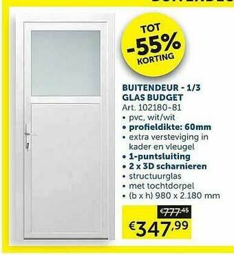 Zelfbouwmarkt Buitendeur aanbieding