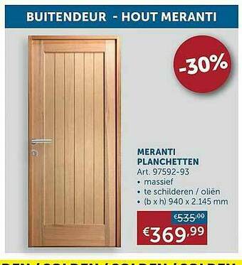 Zelfbouwmarkt Buitendeur Hout Meranti aanbieding
