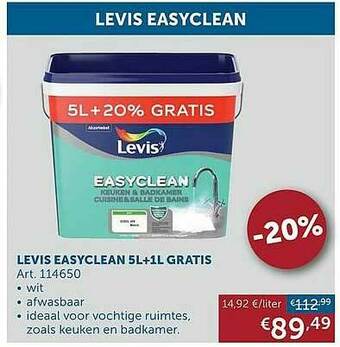 Zelfbouwmarkt Levis Easyclean aanbieding