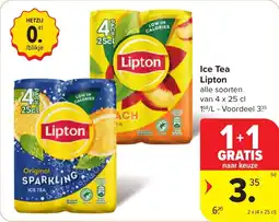 Carrefour Ice Tea Lipton aanbieding