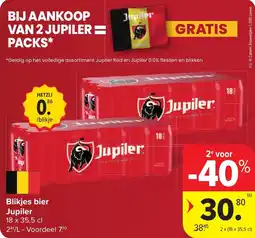 Carrefour Blikjes Bier Jupiler aanbieding