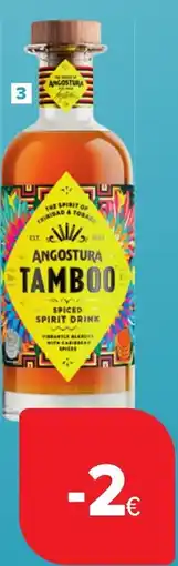 Carrefour Rum Spiced Angostura Tamboo, Pampero Añejo Especial en rum Bacoo 4 jaar oud aanbieding