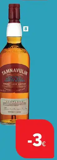 Carrefour Whisky Single Malt Sherry Cask Edition Tamnavulin 40% aanbieding