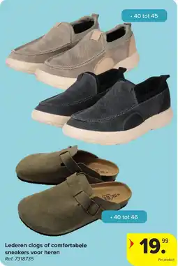 Carrefour Lederen clogs of comfortabele sneakers voor heren aanbieding