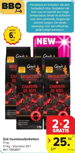 Carrefour Zak Houtskoolbriketten aanbieding