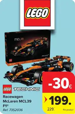Carrefour Lego Technic Racewagen McLaren MCL39 F1 aanbieding