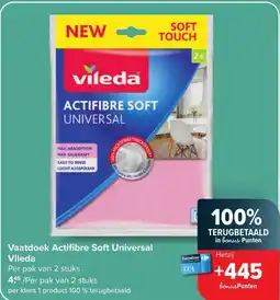 Carrefour Vaatdoek Actifibre Soft Universal Vileda aanbieding