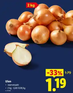 Lidl Uien aanbieding